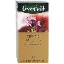 Чай Greenfield  Spring Melody, мелодия весны, черный с чабрецом, 25п/ 1.5г