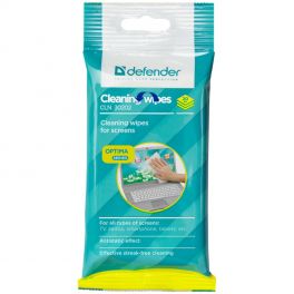 Салфетки чистящие влажные д/экранов ( 20шт) Defender, мягк.упаковка