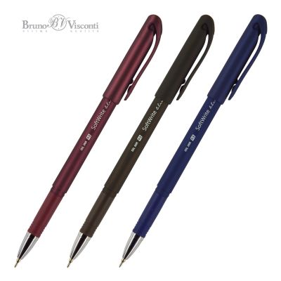 Ручка шар.  Bruno Visconti SoftWrite Original, синяя на масл.основе, 0.5мм (24)