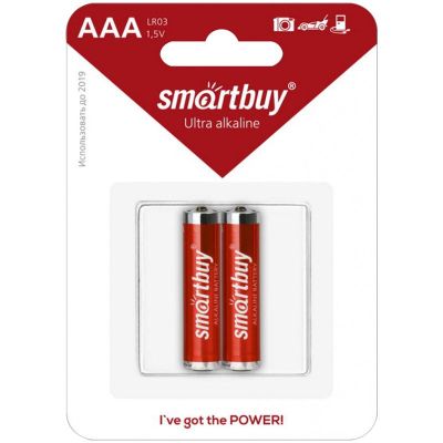 Батарейка  SmartBuy  ААA, алкалиновая (2)