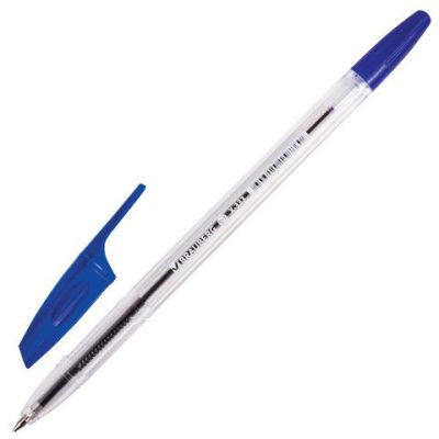 Ручка шар. Brauberg X-333  синяя 1,0 мм/0,5мм, корпус прозр. (50)