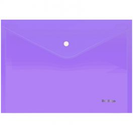 Папка конверт на кнопке  А4  Berlingo  Starlight, 180мкм  фиолетовая  (10)