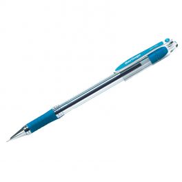 Ручка шар.  Berlingo I-10, синяя 0.4мм, прозр.корпус, рез.держ. (12)