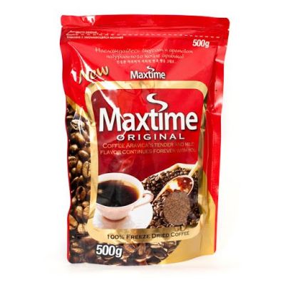 Кофе растворимый MaxTime 500г,  сублимированный, мягкая упаковка