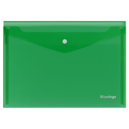 Папка конверт на кнопке  А4  Berlingo  «No Secret»,200мкм, зеленая (12)