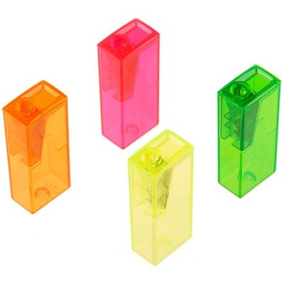 Точилка  пласт. с контейнером  Faber-Castell, ассорти, флуоресцентные цвета (25)