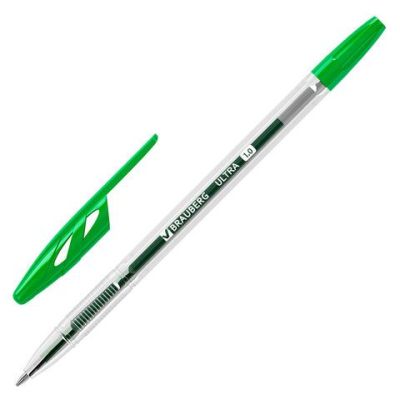 Ручка шар.  Brauberg Ultra,  зеленая 1,0мм (50)