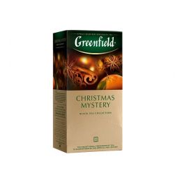Чай Greenfield  Christmas Mystery, черный с ароматом апельсина и пряностей, 25п / 1,5г