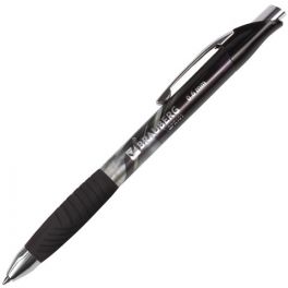 Ручка гел. автом. Brauberg Jet Gel, черная 0.6/0,4мм, рез.держ., печать на корпусе (12)