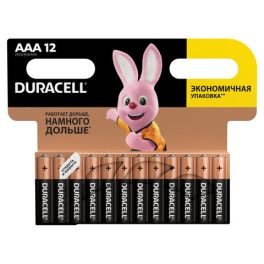 Батарейка  Duracell Basic  ААА, алкалиновая (12)