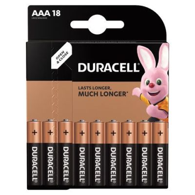 Батарейка  Duracell Basic  ААA, алкалиновая (18)