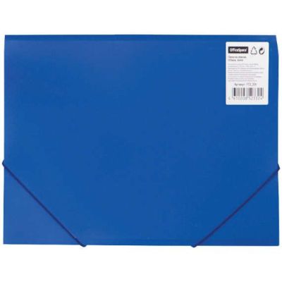 Папка на резинке  OfficeSpase, А4  синяя