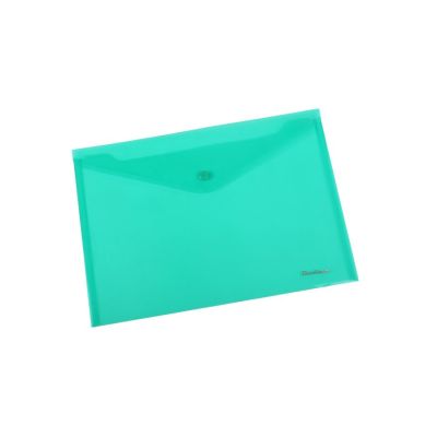 Папка конверт на кнопке  А4  Berlingo/Hatber, 180мкм, зелёная (10)