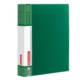 Папка  А4 с 2-мя кольцами  35мм, Brauberg Contract + карман, зеленая, 0.9мм, до 270л
