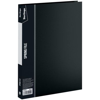 Папка - скоросшиватель  Berlingo Standard + карман  700мкм  черная (30)