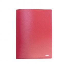 Папка с зажимом  Proff Next + карман, красная 0.6мм (6/60)