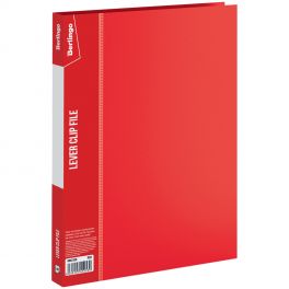 Папка с зажимом  Berlingo Standart  Красная 700мкм + карман, корешок 17мм, до 100л (30)