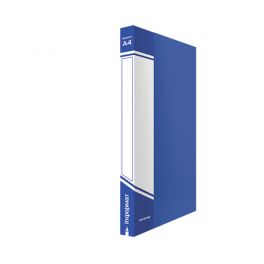 Папка с зажимом  inФормат + карман, 0.75мм, синяя (16)