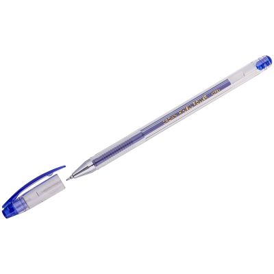 Ручка гел.  Crown Needle  0,5мм  *синяя, игольчатый стержень (12)