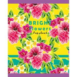 Тетрадь  А5  96л кл   Проф-Пресс Яркие цветы, 5 дизайнов  (50)