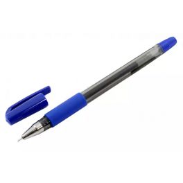Ручка гел.  Hatber SU-100, синяя 0.5мм, игольч.стержень, рез.держ. (12)