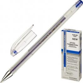 Ручка гел.  Crown  0,5мм  -синяя, со штр-к (12/144)