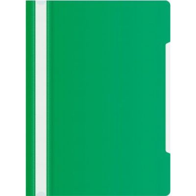 Папка - скоросшиватель с проз.верхом А4  Бюрократ с перфорацией  Зеленый