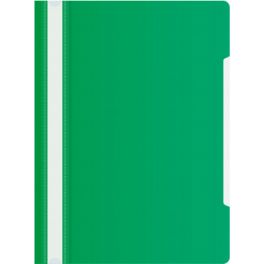 Папка - скоросшиватель с проз.верхом А4  Бюрократ с перфорацией  Зеленый