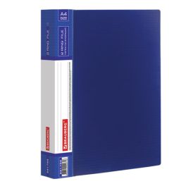 Папка  А4 с 2-мя кольцами  35мм, Brauberg Contract  синяя, 0.9мм, до 180л (20)