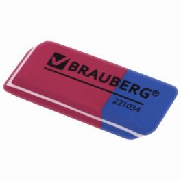Ластик Brauberg «Assistant 80» 41x14x8 Красно-синий,прямоугольный, скошенный