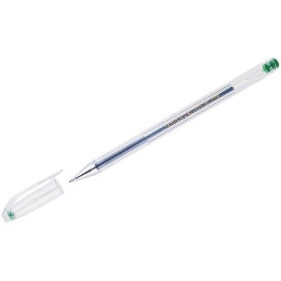 Ручка гел.  Crown  0,5мм  -зеленая, со штр-к (12)