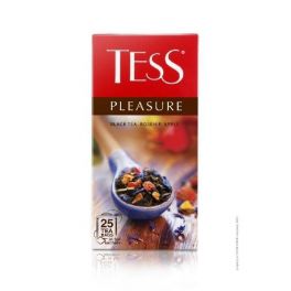 Чай Tess (Тесс) Pleasure, черный с шиповником и яблоком, 25 пакетиков по 1.5г