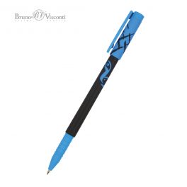 Ручка шар.  Bruno Visconti .FunWrite Взгляд зверя.Волк, синяя 0.5мм (24)