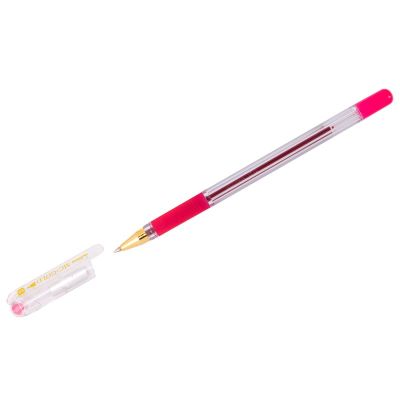Ручка шар.  MC-Gold  0.5мм розовая, рез.держ. со ш/к, к/у (12)