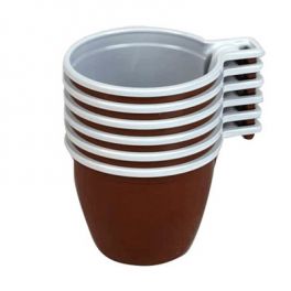.Чашка кофейная 200мл Фопос, коричневая (50)