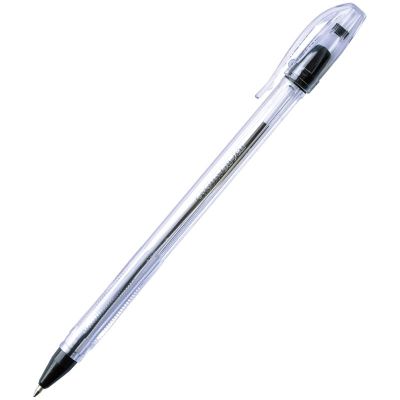 Ручка шар. масл. Crown  черная 0.7мм, со штр-к (12)