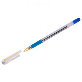 Ручка шар.  MC-Gold  0.5мм синяя, рез.держ. со ш/к, карт/уп (12/144/1728)