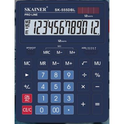Калькулятор  настольный  Skainer SK-555BL  12 раз. синий  155*205*35мм