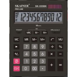 Калькулятор  настольный  Skainer SK-555BK 12 раз.черный   155*205*35мм