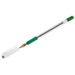 Ручка шар.  MC-Gold  0.5мм зеленая, рез.держ. со ш/к, к/у (12)