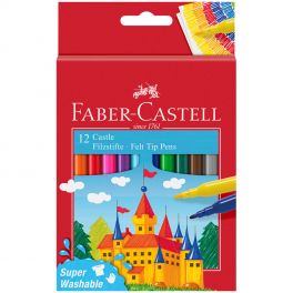 Фломастеры  12цв  Faber-Castell «Замок» смываемые