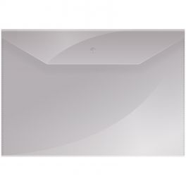 Папка конверт на кнопке  А4  OfficeSpace 150мкм прозрачная(10)
