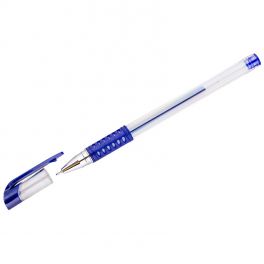 Ручка гел.  OfficeSpace синяя 0.5мм, грип, игольчатый стержень