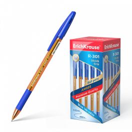 Ручка шар.  Erich Krause R-301 Amber Stickamp, синяя 0.7мм, (50)