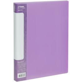 Папка - скоросшиватель  СТАММ «Кристалл» А4, 17мм, 700мкм, пластик, фиолет.
