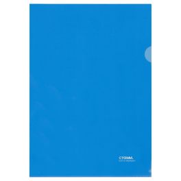 Папка - уголок  .А4 Стамм, 180мкм, пластик, прозрачная,синяя