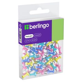 Кнопки - гвоздики  Berlingo, цветные, ПВХ/уп (50)