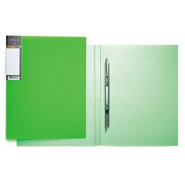 Папка - скоросшиватель  Hatber HD Неоново-зеленая + карман, корешок 17мм (30)