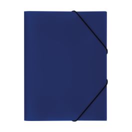 Папка на резинке  37мм  СТАММ А4, 500мкм, пластик, синяя
