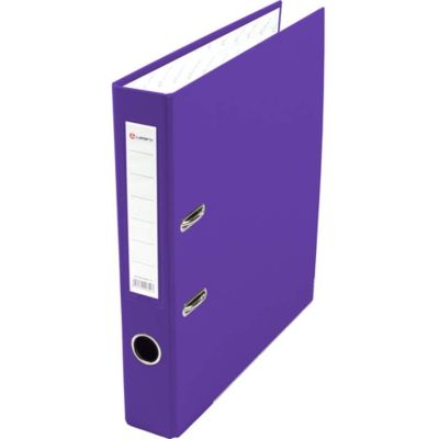 Регистратор  50мм  PVC/бум Lamark  Фиолетовый, метал.окантовка/карман